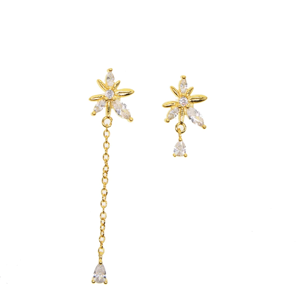 2018 Shiny Crystal CZ Cubic zirconia Leaf Long Drop Dangle Earrings New Design Fashion Statement Jewelry For Women Gift Brincos image 6