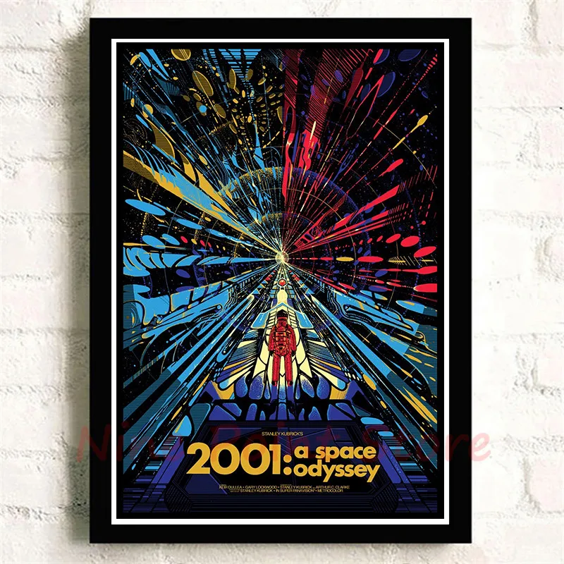 2001 A Space Odyssey Movie Coated paper Poster Posters Wall Art Painting for Living Room Home Decor Frameless