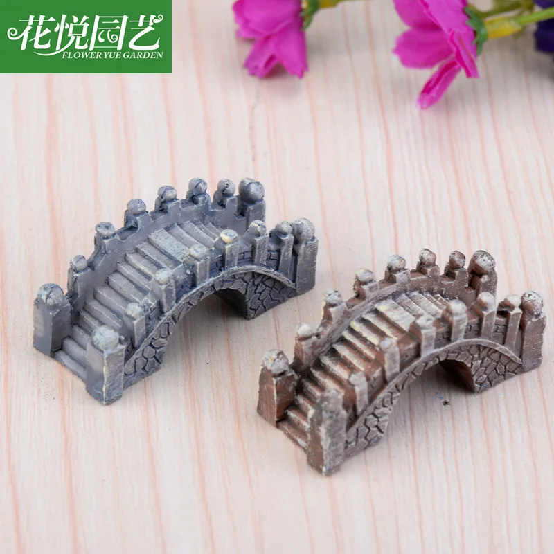 Micro landscape resin Bridge Decoration Court retro style Jiangnan small bridge creative craft decoration material