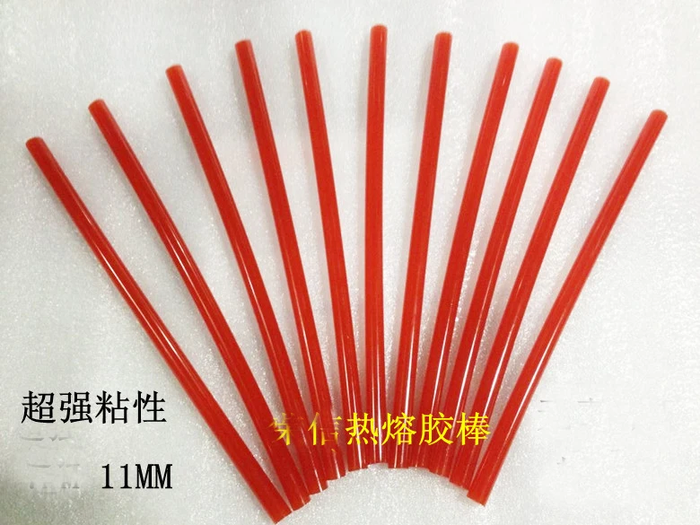 

10Pcs 11mm x 270mm Red Hot Melt Glue Gun Adhesive Sticks for Crafting Models