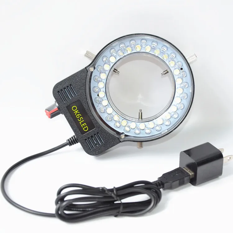 Đen Col Sáng Đèn 52 Vòng LED Ánh Sáng Với USB Cho Ngành Công Nghiệp Stereo Kính Hiển Vi Bộ Camera Kính Phóng Đại