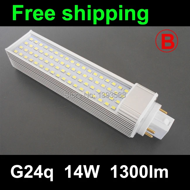 

4 pins led plug light g24q-1 g24q-2 g24q-3 AC85~265V 72leds 2835 SMD g24 plc 14w