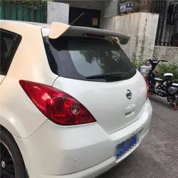 Car Accessories ABS Plastic Unpainted Primer Color Tail Trunk Rear Roof Wing Spoiler For Nissan Tiida 2011 2012 2013 2014 2015