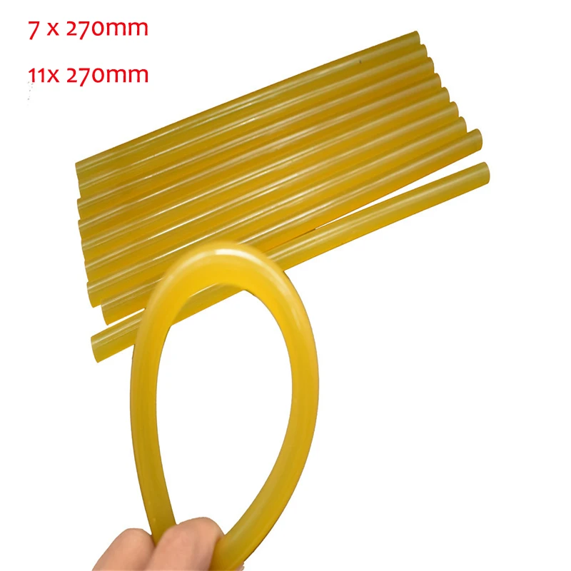 Yellow Hot Melt Glue Sticks 11mm or 7mm  For Electric Glue Gun Car Audio Craft Repair General Purpose Adhesive Stick