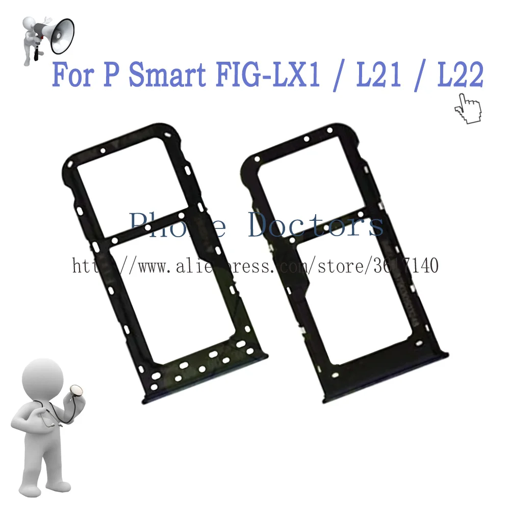 Voor Huawei P Smart FIG-LX1 / FIG-L21 / FIG-L22 Sim Kaart Lade Micro Sd-kaart Houder Slot Adapter Onderdelen Sim card Adapter Tracking