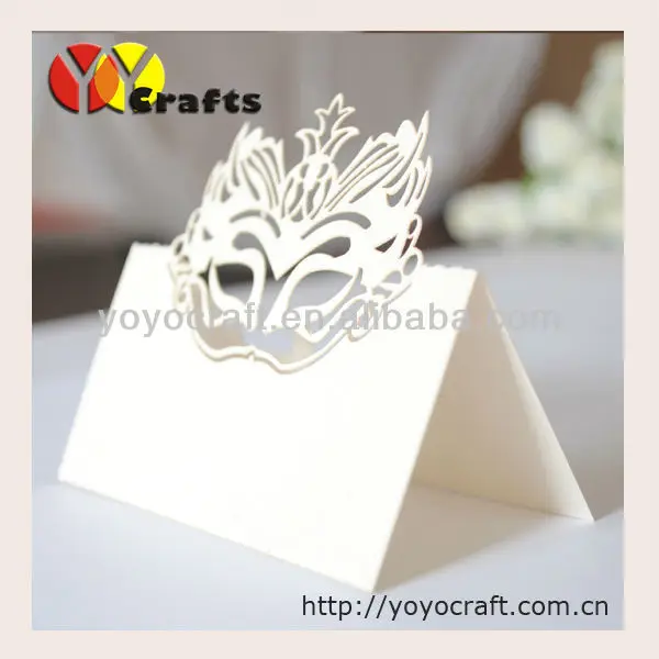 100pcs Mask Design Laser Cut Identify Seat Wedding Place Card