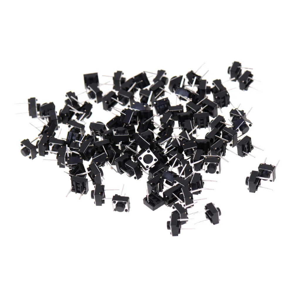 30/100pcs/lot Mini Micro Momentary Tactile Push Button Switch 2 Pin ON/OFF Keys Button DIP 6x6x5mm/3x6x4.3mm