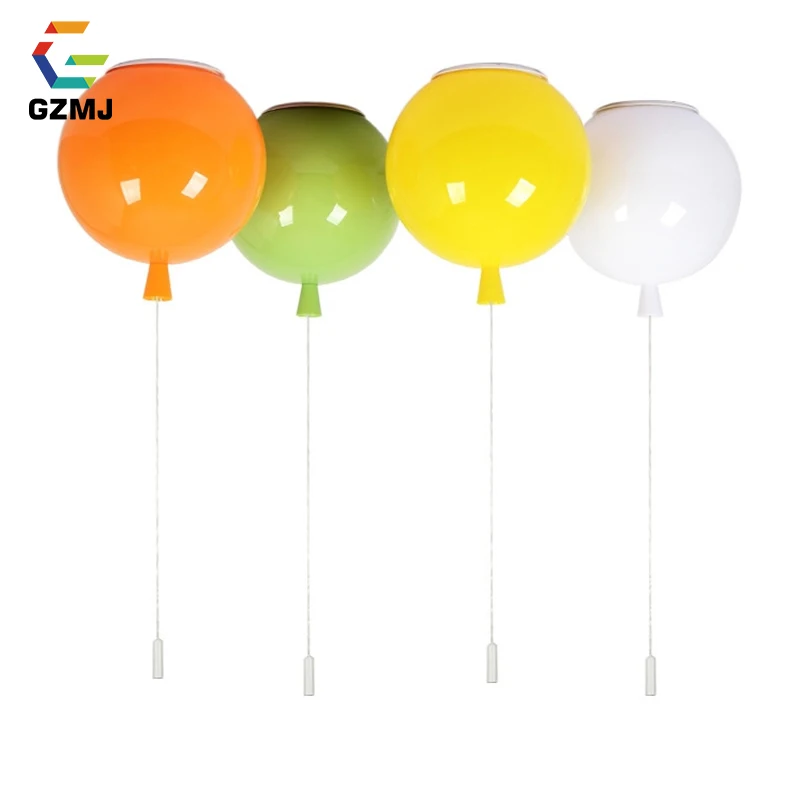 

GZMJ Balloon Acrylic Pendant Lights 6 Colors Novelty Hanging Lights Home Decor Bedroom Dining Room Lights Dia 30/25/20cm