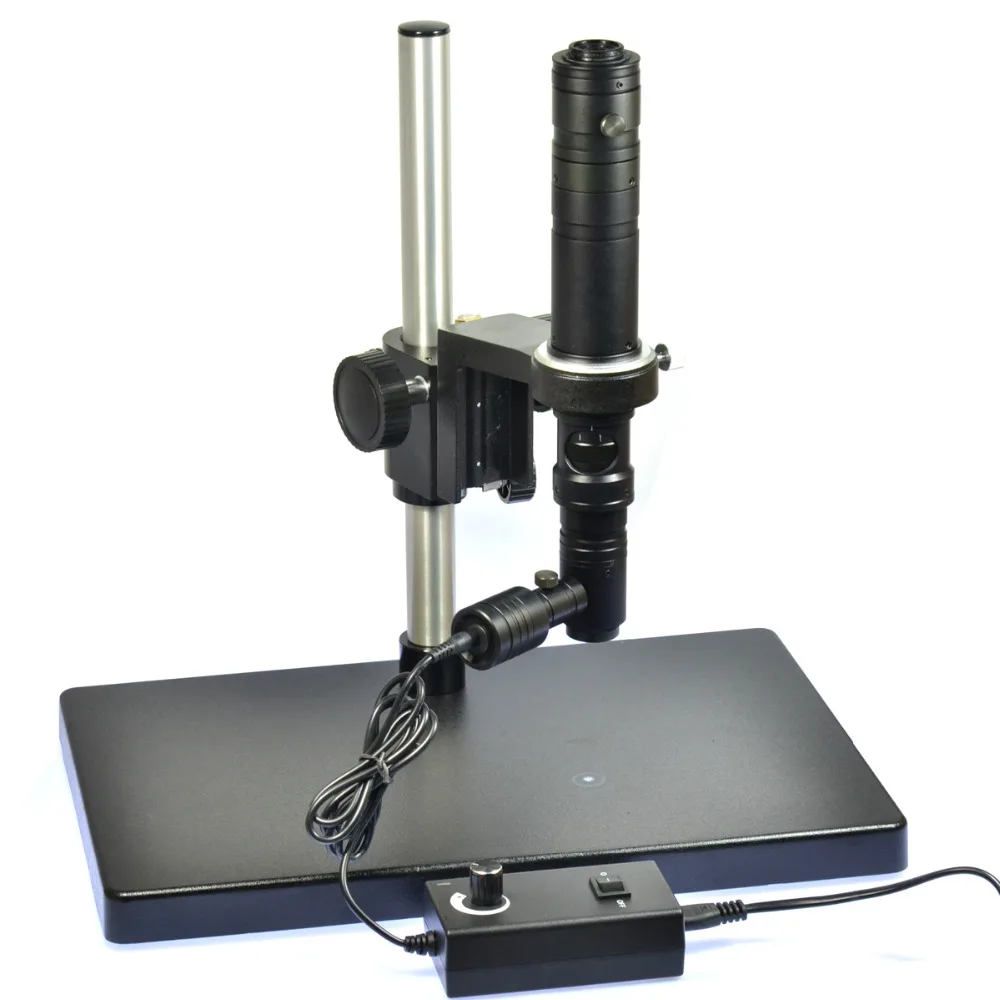 1000X Inspectie Zoom Monoculaire C-mount Lens + Coaxiale Licht + Stereo Stand voor PCB SMD Industriële Microscoop Camera