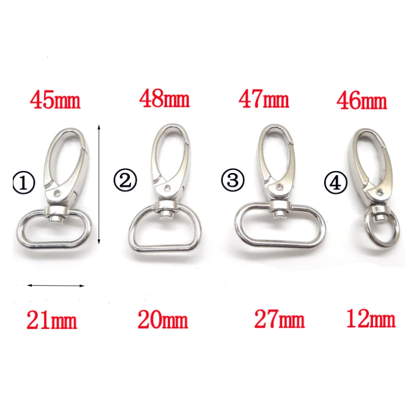 

Nickel Curved Lobster Clasps Swivel Trigger Clips Snap Carabiner Hardware Backpack