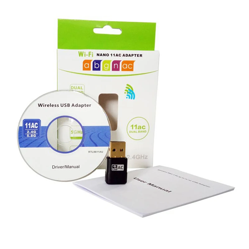 Беспроводной адаптер 600 м AC USB WiFi адаптер 2,4 + 5,8 ГГц Двухдиапазонная USB Wifi антенна внешняя сетевая карта адаптер Wi-Fi ресивер