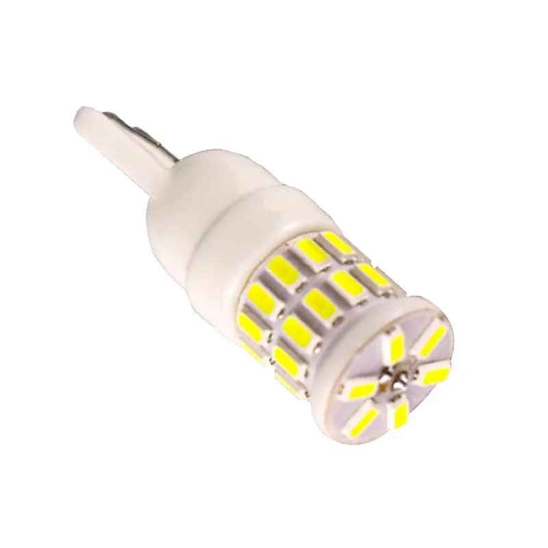 

100 шт. 360 угловое освещение T10 W5W Светодиодная керамика 30SMD 3014 168 194 Автоматический интерьер Клиновая дверь Боковые номерные фонари Лампа номерного знака