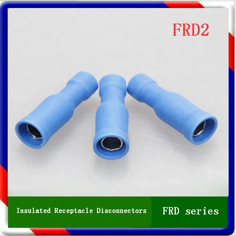 FRD2 series 100PCS/Bag insulated receptacle disconnectors Cable Connector wire terminals full insulating terminals