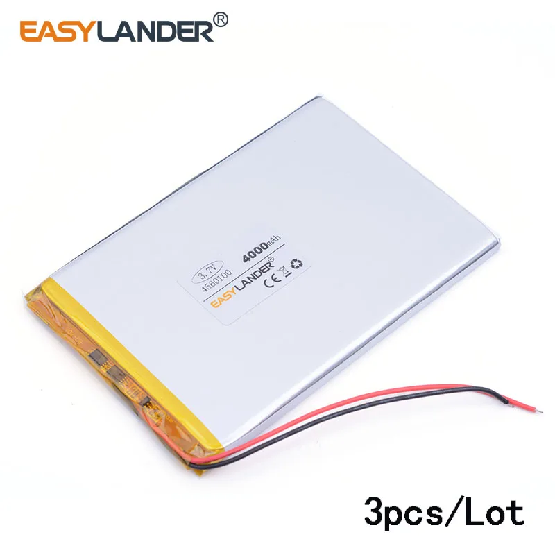 

3pcs/Lot 4560100 3.7v 4000mah tablet battery Polymer battery 3.7V elf U25GT 7 Inch DVD polymer battery Rechargeable bat DVR