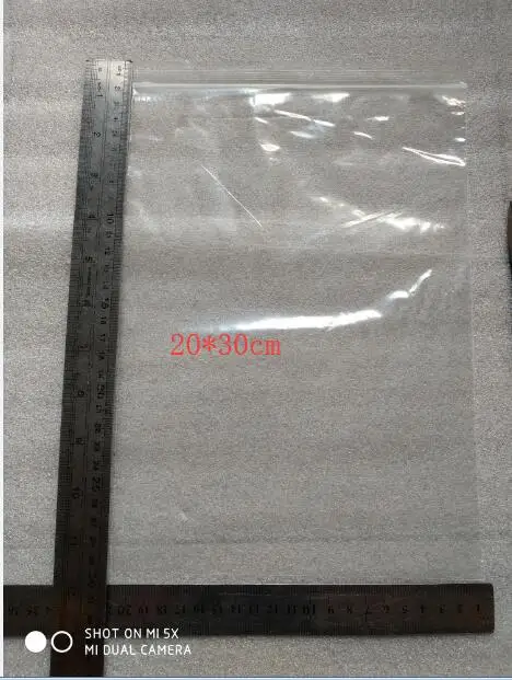 100pcs/lot high quality Transparent PE Zip Lock jewelry Gift Packaging Bags wholesale, 20*30cm clear bags self adhesive Bags