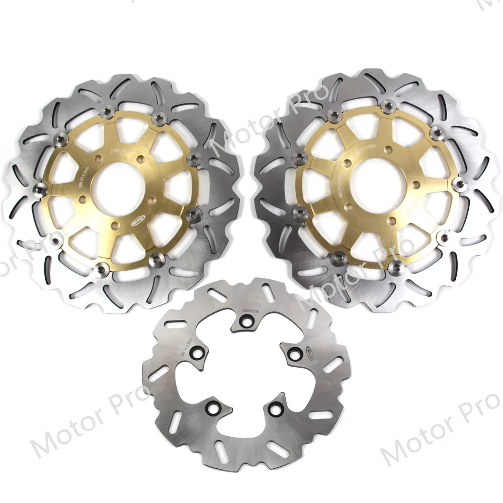 3PCS CNC Floating Disk Brake Disc Rotor For Suzuki GSXR1000 GSX-R1000 2003 2004 / GSX600R GSX750R GSXR 600 750 2004 2005