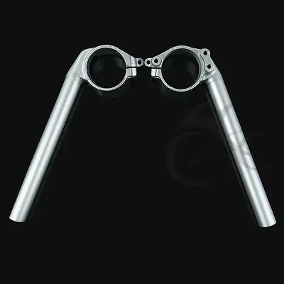 Motorcycle Aluminum A Pair Handle Bar Clip On Silver For YAMAHA YZF R1 2004-2008 2005 2006 2007 Left&Right