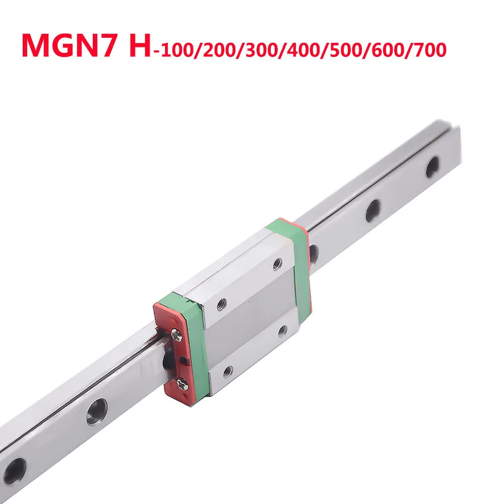 

1PC MGN7 Linear Rail Guide Width 7mm Length 100 200 300 400 500 600 700 mm with 1PC Linear Block MGN7H