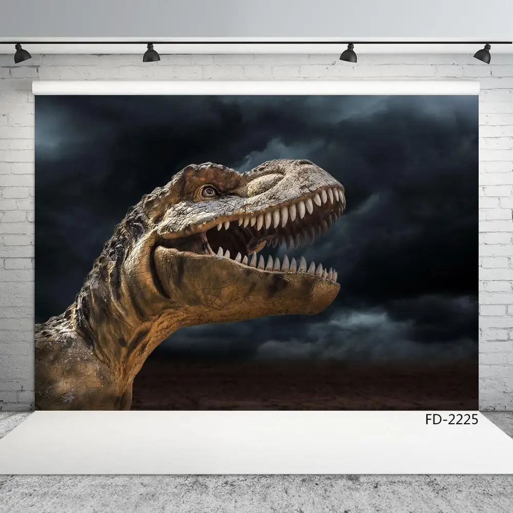 Dinosaur Dark Clouds Photographic Background Vinyl Backdrops Photo Studio for Children Baby Toy Pets Photobooth Camera Photo