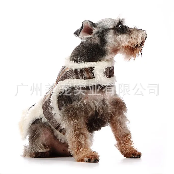 Pet Dog Clothes Warm Thicken Autumn Winter Dog Harness Vest Grid Coat Jacket Pet Clothing For Small puppy Dogs Costume Skirts