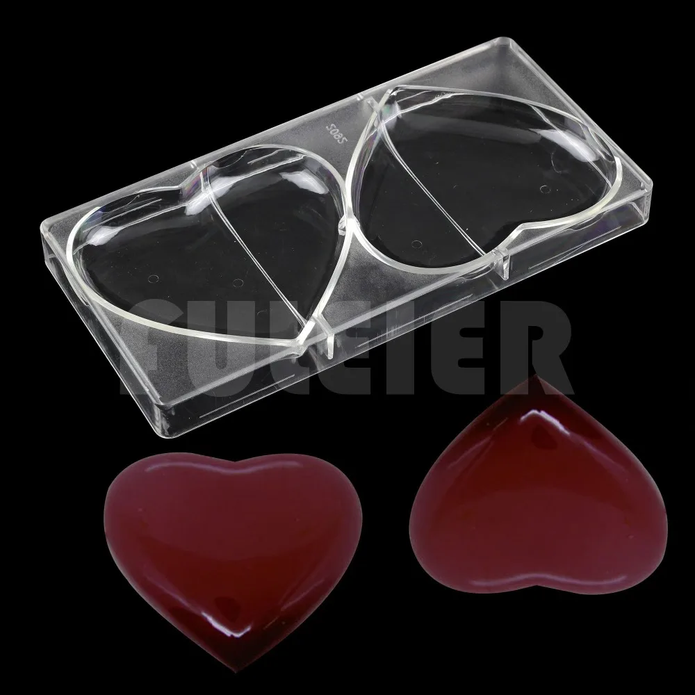 Big Heart Shape Polycarbonate Chocolate Mold Valentine Gift Wedding Cake Decor Chocolate Baking Pastry Candy Mold