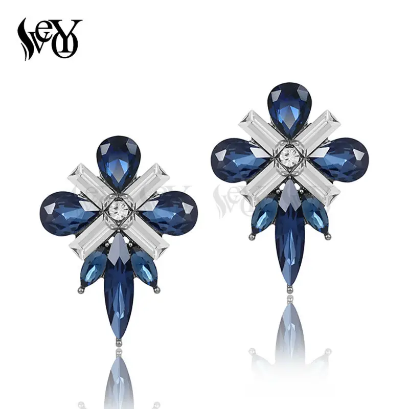 VEYO Luxury Stud Crystal Earrings For Women Vintage Jewelry Top Quality Wholesale