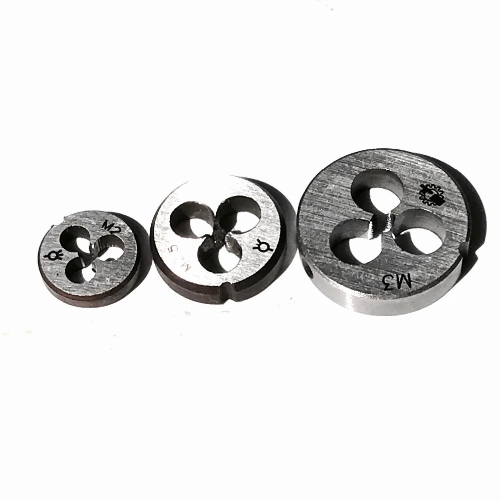 Free Shipping 3PCS/Pack Of 9Sicr Metric Standard Die M2/m2.5/m3 Manual Threading Dies For Diy Metal Outer Threads Making Purpose