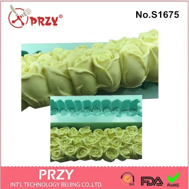 

Silicone Mold Rose Flowers Design Toast Cake Mold Home DIY Soap Molds Silica Gel Aroma Stone Molds