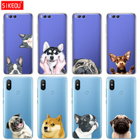 Silicone Cover Case For Xiaomi Mi A1 A2 5 5S 5X 6 Mi5 MI6 NOTE 3 MAX Mix 2 2S Dog and cat husky akita bulldog back protective