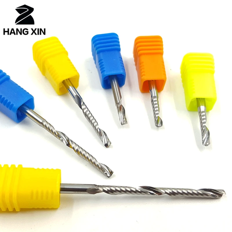 5 pieces / set of 1.5X8MM single-slot spiral drill bit, CNC engraving drill tool for efficient cutting of wood acrylic aluminum