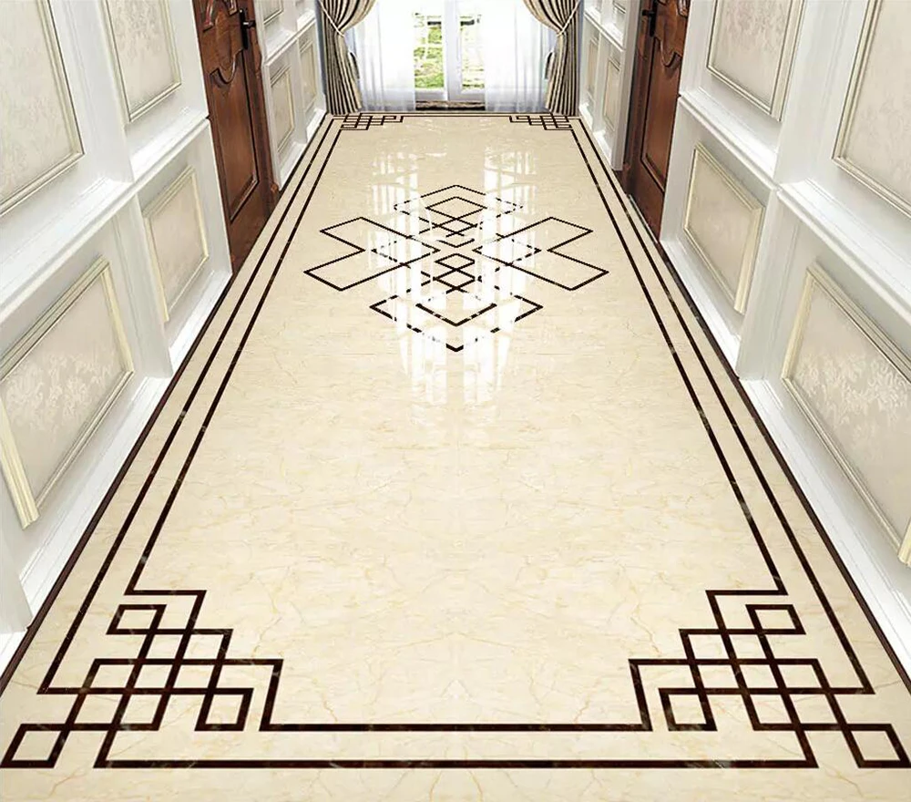 

3D Floor wallpaper Corridor marble pattern Floor Picture