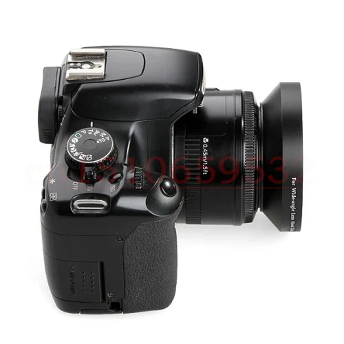 2 uds 62mm gran angular lente capucha 62mm lente estándar para DSLR 62mm lente