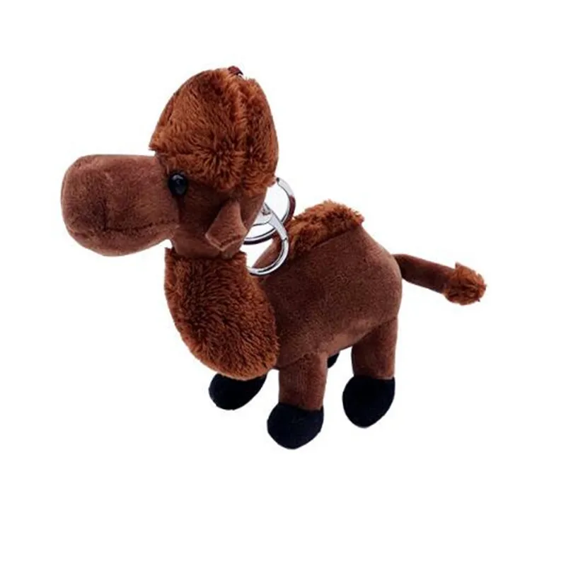 

1PCS Cartoon Plush Camel Keychain Desert Camels Figurine Simulation Animal Phone Chain Bag Pendant Couple Gift 14cm HANDANWEIRA