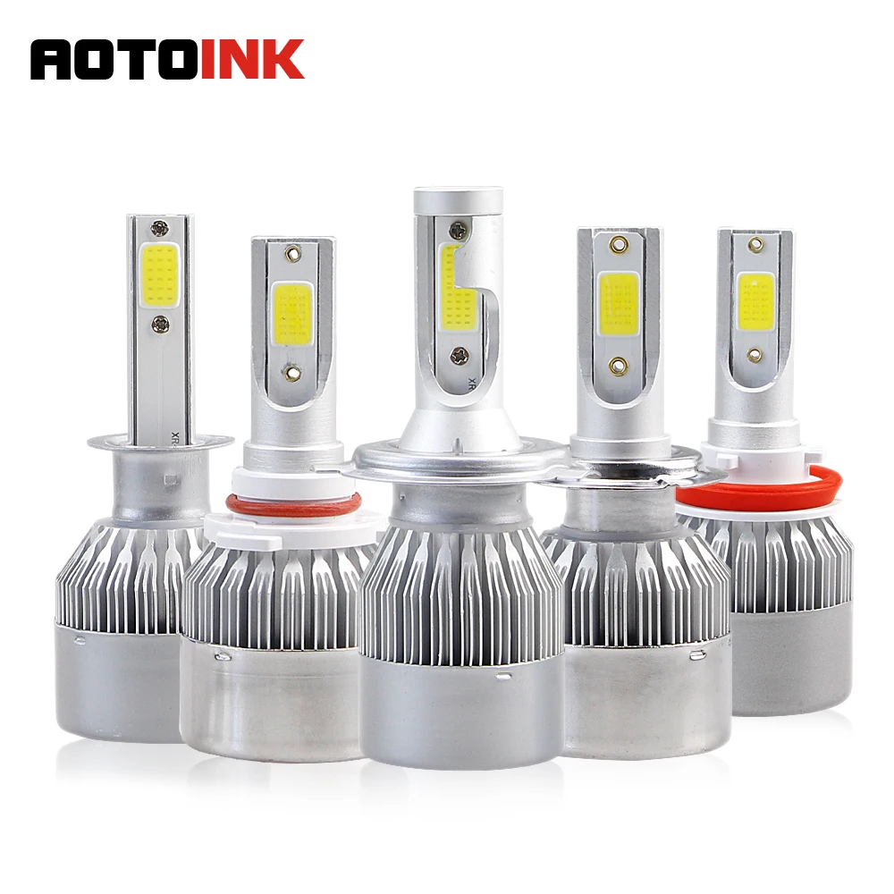 

AOTOINK Car Headlight C6 H7 LED H4 H1 H3 H8 H9 H11 LED H13 H27 880 9004 9005 9006 9007 8000LM Auto Headlamp 6500K Light Bulb EA