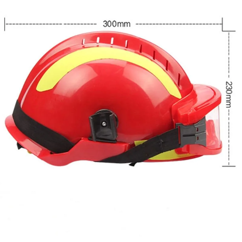 خوذة إنقاذ السلامة، نظارات واقية لمقاتلة الحرائق، خوذات السلامة في مكان العمل، قبعة صلبة للحماية من الحرائق مع كشافات ونظارات واقية