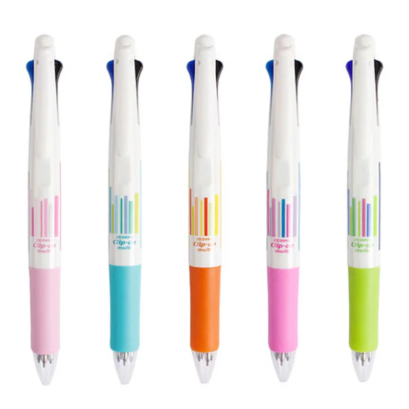 1 Pcs Limited Japanese B4SA1-A4 Striped Rod Multifunction 0.7 Four-color Ballpoint Pen +0.5 Automatic Pencil