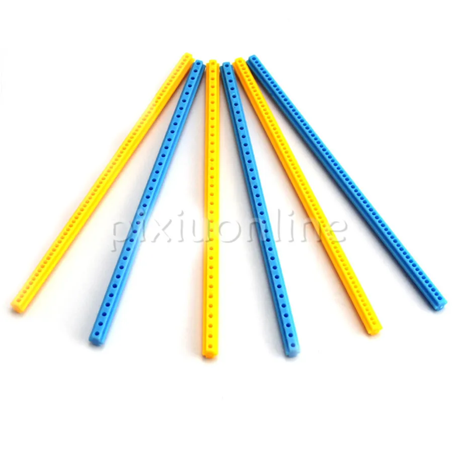 3pcs/pack J664b Yellow/blue Color 165*7*7mm Multi-hole Plastic Stick Maker Use Free Shipping Russia