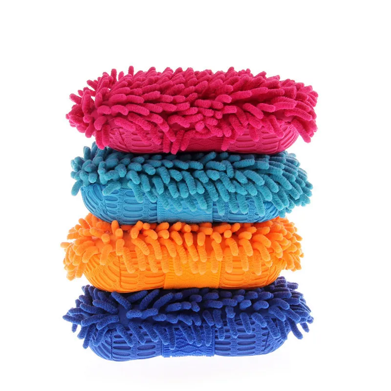 ToHuu Auto Car Wash Sponge Microfiber Chenille Car Cleaning Sponge Block Car Wash Glove Car Washing Supplies Automotive 6 colors