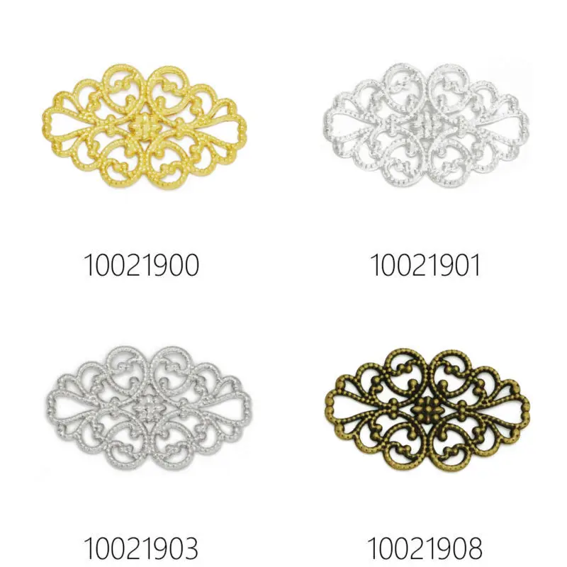 32x20mm Brass Hollow Filigree Flower Wraps Connectors,Filigree Flower Rhombus Connectors Links,sold 50pcs/pkg-100219