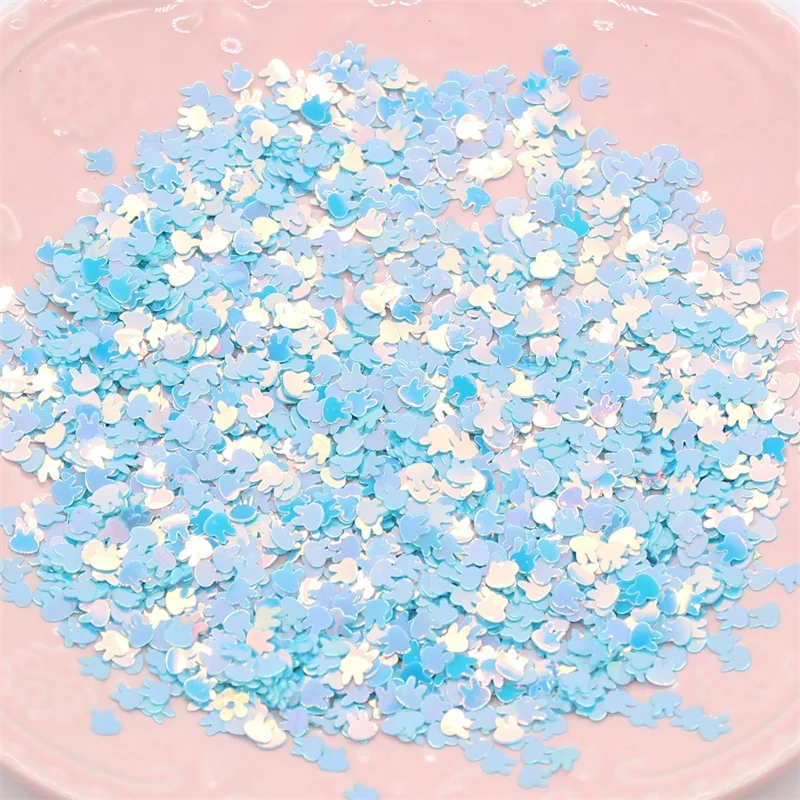 KSCRAFT 4mm Multi-colored Rabbit Shape Sequins PVC Flat for DIY Card Making Craft Color Collection