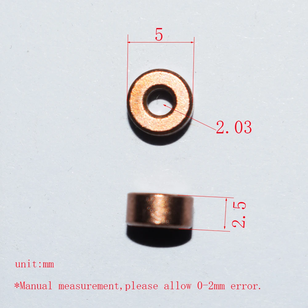 10/100pcs 5x2mm Brass bushings metal copper bearings dron rc car plane robot kids toys for boys diy baby accessories SC52B