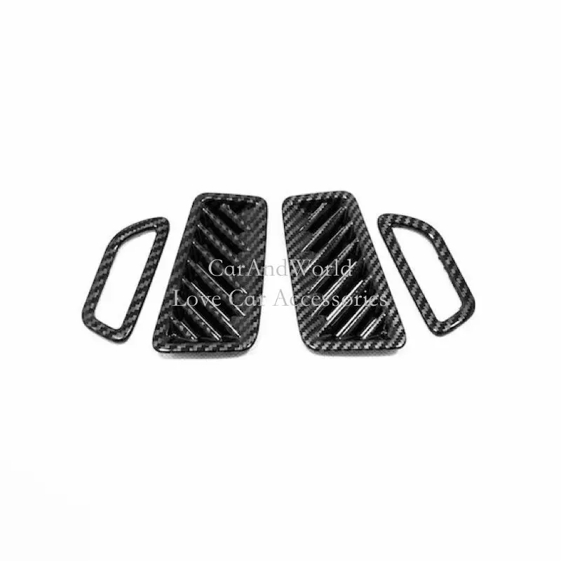 For Toyota RAV4 2019-2023 Front Side Panel Air Condition Vent Outlet Cover Trims Interior Carbon Fiber Sticker Car Accessories