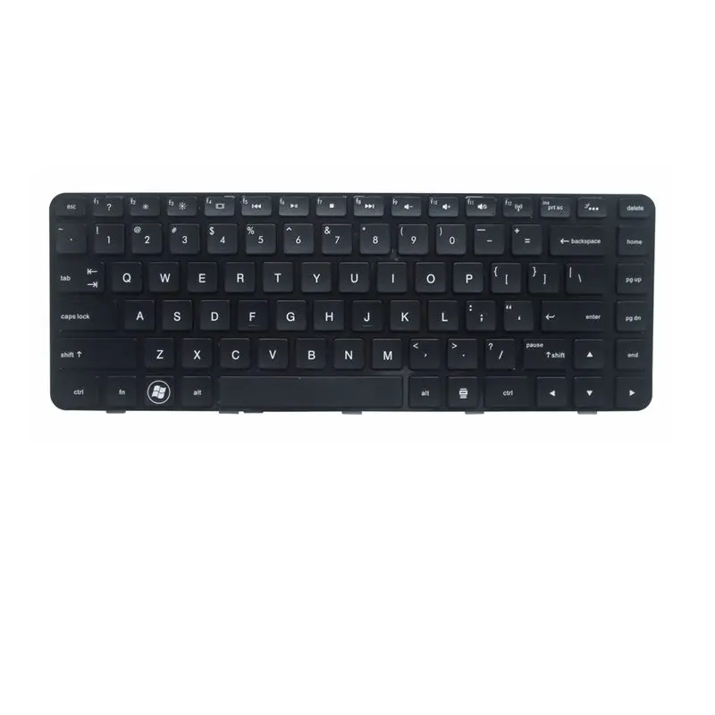 GZEELE English US Keyboard For HP Pavilion DM4-2015DX DM4-2100 DM4-2070US Keyboard DM4-1160US 663563-001 black with frame