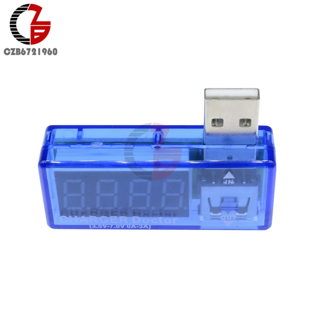 Mini LED Display Digital USB Voltmeter Ammeter Power Current Voltage Meter Tester Portable USB Volt Amp Charger Doctor Detector