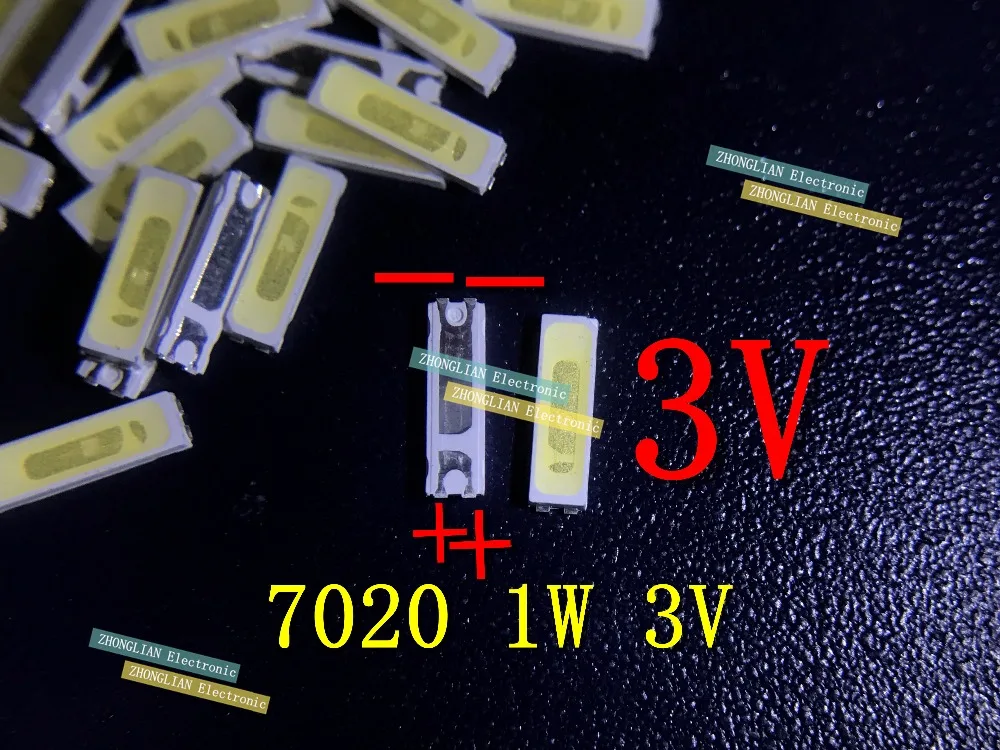 100pcs/lot  LT7020WCZ1 7020 patch LED chip 1W 6V/3V with dual chip Zener. Highlight.