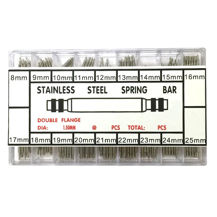 360PCS Stainless Steel Watch Spring Pins Metal Strap Band Spring Pin Watch Link Bar Pins Spring Pin Tool for 8-25mm Watchband