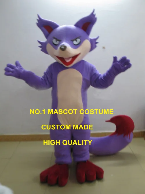 

Anime Cosply Costumes Purple Fox Mascot Costume Adult Cartoon Character Cunning Fox Theme Mascotte Fancy Dress Suit Kits 2026