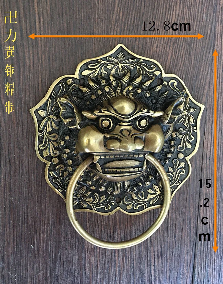 Chinese antique copper beast Head Knocker handle lion head shop first Shoutou YRH0051 classic door handle