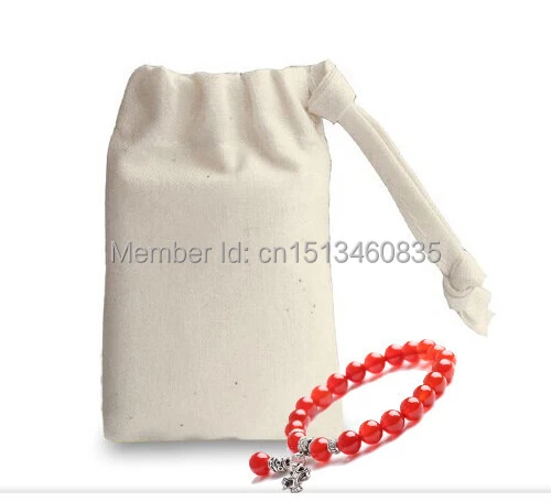 

100pcs/lot CBRL small cotton jewelry pouch cotton gift pouch cotton drawstring pouch bag custom logo bangles bag gift bag