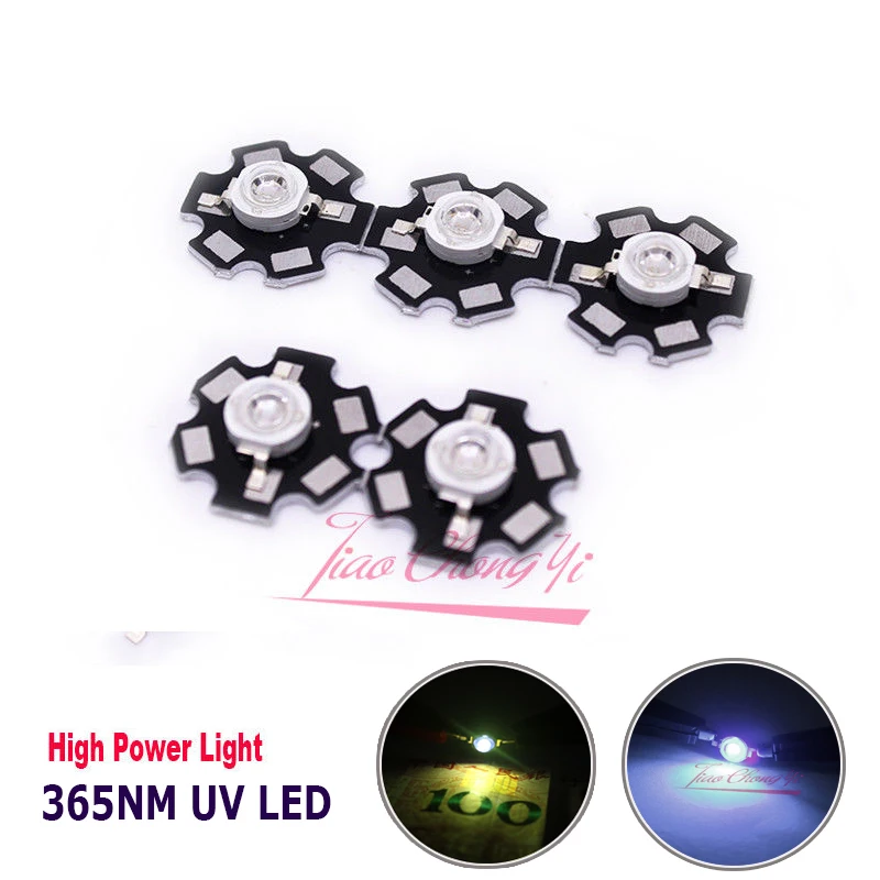 3W UV Purple LED Ultraviolet Bulbs Lamp 365-370nm 700mA High Power Light light-emitting High Power Light